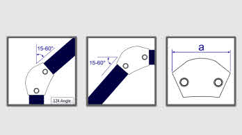 Interclamp 124 15 - 60&deg; Obtuse Bend