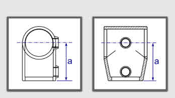 Interclamp 153 Adjustable Tee 0 - 11&deg; Dimesions 