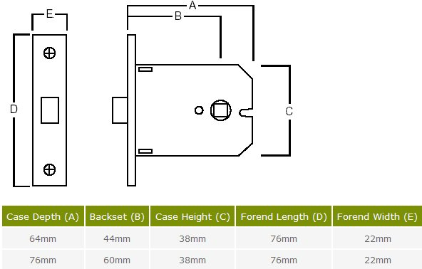 Legge 3708 mortice latch diagram legge3708