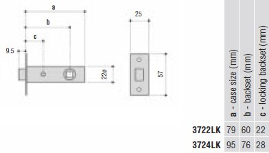 Legge 3724 locking tubular mortice latch diagram legge3724lk